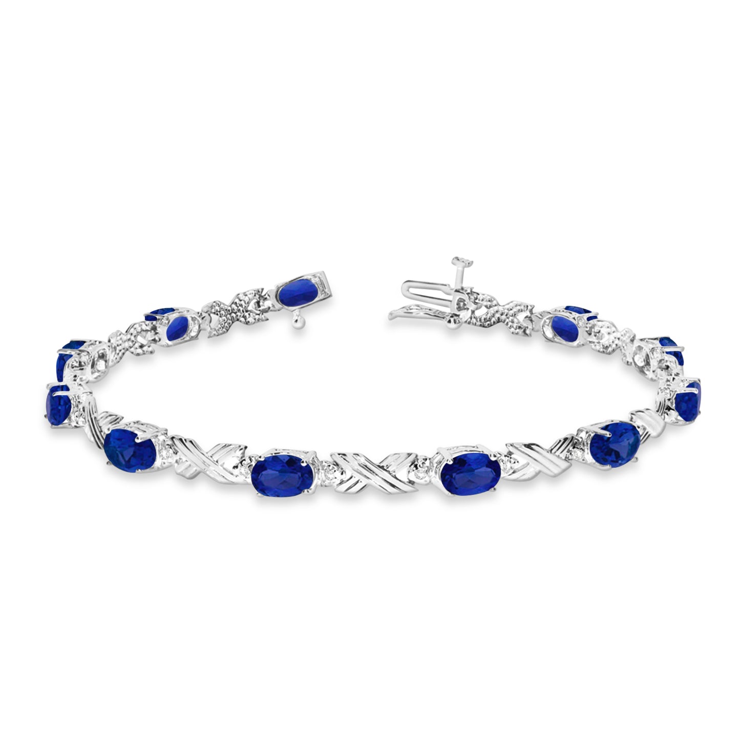 blue sapphire and diamond bracelet