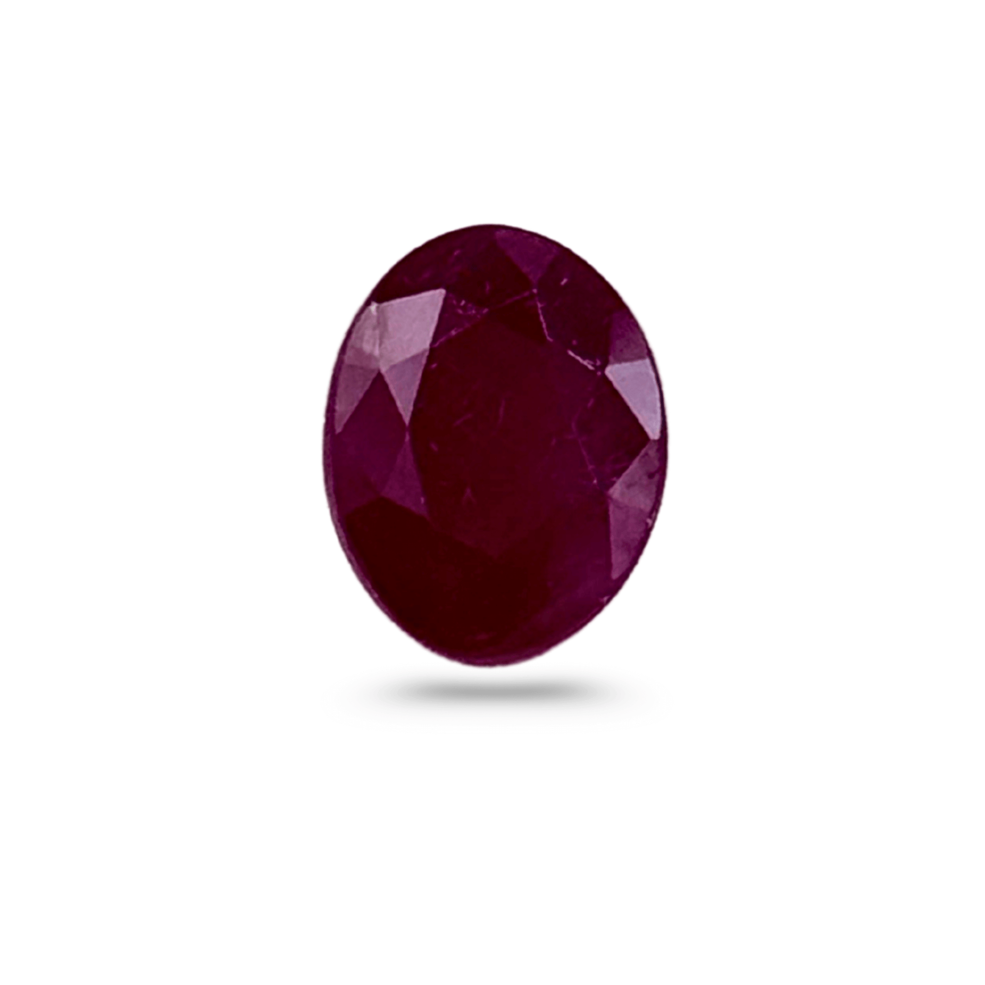 3.34 carat natural ruby oval shape gemstone