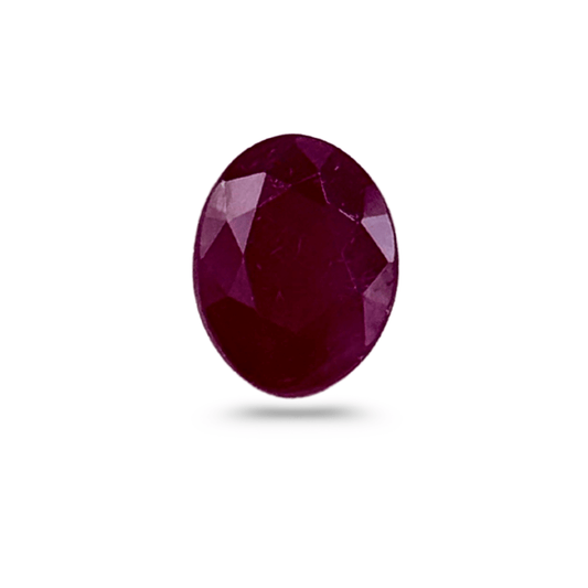 3.34 carat natural ruby oval shape gemstone