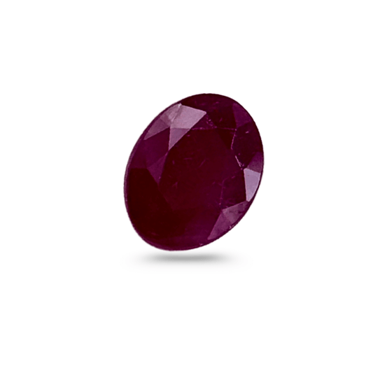 natural ruby oval 3.36 carat gemstone