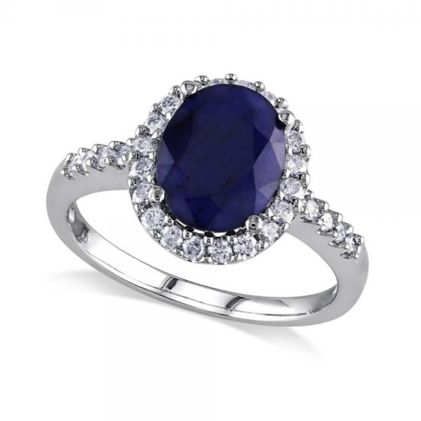 oval blue sapphire engagement ring