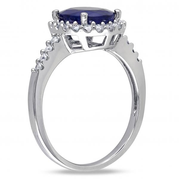 oval blue sapphire engagement ring