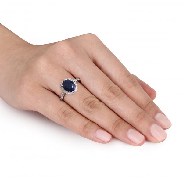oval blue sapphire engagement ring