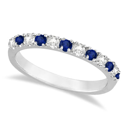 18k white gold blue sapphire diamond ring