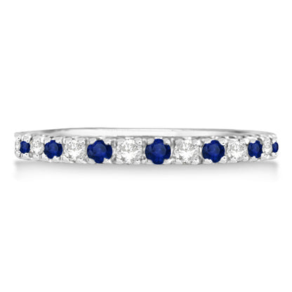 18k white gold blue sapphire diamond ring