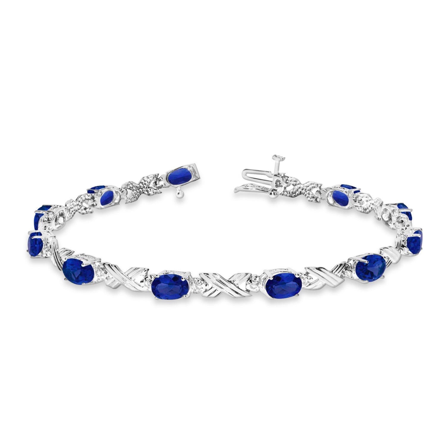blue sapphire and diamond bracelet