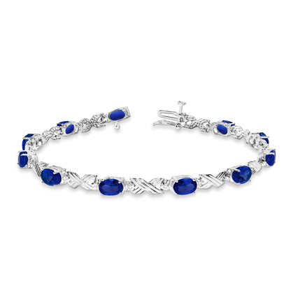 blue sapphire and diamond bracelet