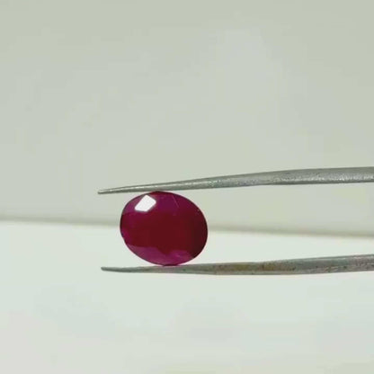 3.40 Carat Natural Ruby Oval Shaped Gemstone