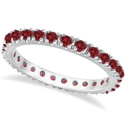 ruby eternity ring white gold